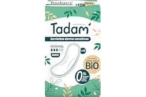 TADAM' - Serviettes Dermo-Sensitives - Hypoallergénique & Confortable - Protection Maxi Normal x18