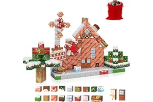 Uuoeebb Magnetic Building Blocks - Christmas Set, Magnetic blocks STEM Sensory Toys for Boys Girls Age 3+ Years Old Construction Cube Toys for Ages 3 4 5 6 7 8 Kids Toddlers