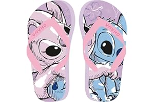 Disney Stitch Mädchen Flip Flops, Stitch und Angel Sommersandalen Badelatschen, Größen EU 28 bis 35
