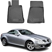 Tapis De Coffre Sur Mesure Pour Mercedes SLK R171 (2004-2020) - Caoutchouc Antidérapant - Protection Haute Bordure - Noir - 9