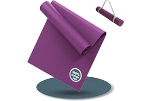 ‎LILENO SPORTS LILENO SPORTS Yoga Matte (180x60cm) inkl. Tragegurt - Sport und Yogamatte extra rutschfest in 4 mm Dicke - Gymnastikmatte und Fitnessmatte für Workout und Yoga - Sportmatte für Zuhause