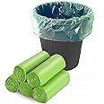 Bamyko Bin Liners 20L, Thickened - Durable-100 Counts Compostable Food Waste Caddy Bin Bags 5.2 Gallon,Tough Caddy Bin liner Bags for Kitchen Food/Garden Waste/Office/Home/Pet (60 x 50cm)