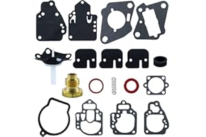 ZAMDOE 1395-9761 Vergaser-Reparatursatz Dichtungsmembran-Umbausatz für Mercury Mariner 6 8 9 15 18 20 25 HP Ersetzen für 1395-811357 1395-9179 1395-9377 1395-9645 1395-9725 1395-9761 1395-97611
