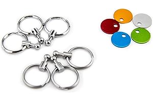Troika Patent Colour – KYR61/MC – Keyring – incl. carabiner – 5 exchangeable rings – coloured chips – metal/brass– matt – multicoloured – Troika original