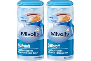 MIVOLIS Sötningsmedel Tabletter, 2400 st, Bordsötningsmedel från Tyskland