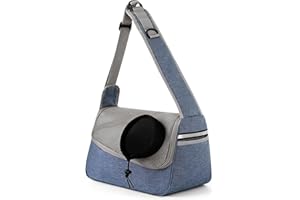 FLOVIPPET Tragetuch für Hunde Katzen, Hundetasche für Kleine Hunde 5kg, Freihändig Atmungsaktiv Hundetragetasche, Weiche Tasche Geeignet für Outdoor-Reisen (Königsblau)