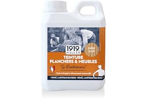 1919 BY MAULER - Teinture bois, meuble & parquet Le Bonhomme - Chêne Clair - 1L - Protège contre les taches grâce à un fond dur intégré