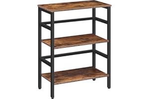 ‎HOOBRO HOOBRO Leiterregal, Standregal, 3 Ebenen Bücherregal, Querstangen-Design, Multifunktionales Ablageregal, Stabiler Metallrahmen, Industriestil, für Wohnzimmer, Schlafzimmer, Arbeitszimmer EBF86CJ01G1