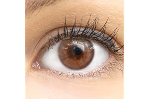 GLAMLENS lentillas de color - marrón Marsala Brown + contenedor. 1 par (2 piezas) - 90 Días - Sin Graduación - 0.00 dioptrías - blandos - Lentes de contacto de hidrogel de silicona s
