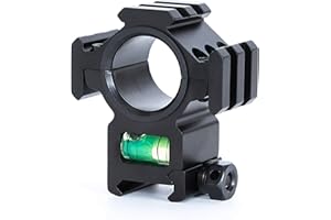 RimFly Rail Picatinny de Anillo con Nivel de Burbuja y Triple Agarre para Airsoft Tactico Accesorios Rifle y Armas Montaje de Alcance Soporte de Riel Carril Adaptador Weaver