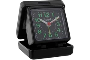 WIDDOP BINGHAM Wm Widdop Quartz Travel Alarm - Black case/dial