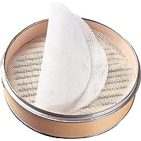 GUCUJI 4Pcs 8 inch Non stick Silicone Steamer Liners Mesh Mat Pad Steamed Buns Dumplings Baking Pastry Dim Sum Mesh