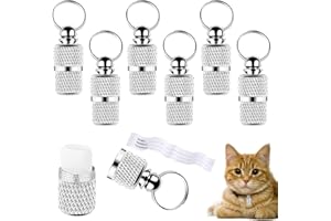 Ormromra Etykiety adresowe, opakowanie 6 spersonalizowanych identyfikatorów dla zwierząt domowych z brelokiem, wodoodporne akcesoria dla zwierząt domowych dla kotów i psów