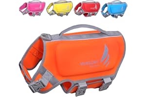 VIVAGLORY High Buoyancy Schwimmweste Hund, Rettungsweste, Hundeschwimmweste für Bootfahren, Schwimmhilfe & Auftrieb, S, Orange