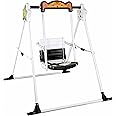 Maanit Garden & School Toy Single Seater Alloy_Steel Swing For Children Babies Indoor Outdoor (Black White), 10 Centimeters, 25 Centimeters