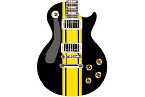 DESIGNDIVIL Wide Custom Racing Stripe Decal Stickers for Guitars & Basses. Colour Options Available (Yellow)