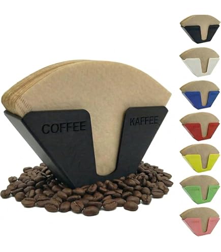 Kegelförmiger Kaffeefilterhalter Zur Wandmontage – Platzsparend, Aus Holz & Metall, Ideal Für Küche, Café Oder Zuhause