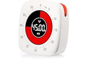 GOWKEEY Temporizador Visual Digital de Cuenta Regresiva de 60 Minutos - Herramienta de Gestión del Tiempo para Cocina, Niños y Adultos