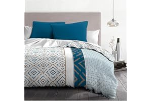 Home Linge Passion - Juego de edredón (220 x 240 cm), Color Azul