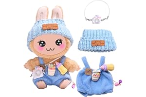 HXRCDFJY Niedliche Mini Plüsch Puppen Kleidung,Passende Bekleidung für 17cm Plüsch,Puppe Kleidung DIY Outfit,Niedliche Mini Plüsch Puppen Kleidung,für DIY Kinder Geschenke(C)
