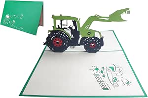 Lin 17256 3d Pop Up Grusskarte Inklusiv Umschlag Traktor Grun Amazon De Burobedarf Schreibwaren