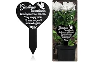 WUISOLQP Heart Graveside Memorial Plaque Graveside Memorial Stake Memorial Signs for Cemetery Grave Cemetery Decorations Remembrance Decoration for Family Mom Dad Grandparents