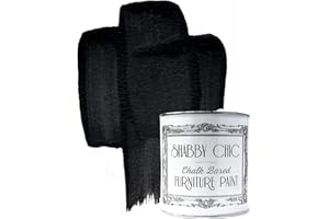 SHABBY CHIC FURNITURE PAINT Möbel-Lack auf Kreide-Basis, für den Shabby-Chic-Stil, Lakritz-Schwarz, 250 ml