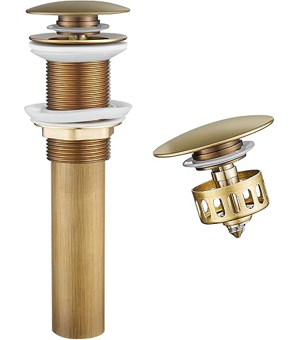 Acquastilla 116080 afvoergarnituur van messing voor wastafel van beton, meerkleurig