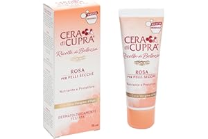 Cera di Cupra, Crema Rosa Formulazione Tradizionale, con Cera Vergine d'Api, Ricca di Componenti Protettivi, ad Azione Antietà, Made in Italy, Dermatologicamente Testata, Tubetto da 75 ml