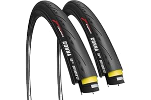 Fincci Coppia CONNA Pieghevole Copertoni Bici Corsa 700x23c 23-622 Pneumatico 60TPI Copertone Gomme per Ciclo Gara Strada Corsa Turismo Rulli Ruote Bici Copertoncini Bicicletta Anti-puntura da 1mm