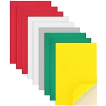 Fogli Di Schiuma Eva Glitterata Autoadesiva - 9 Pezzi, 17,78x28,7 Cm, Per Artigianato E DIY
