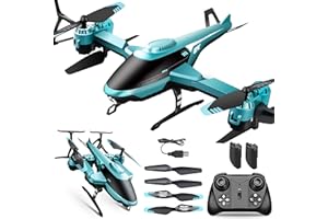 PATEMZON Elicottero Telecomandato, 2.4GHz RC Aereo Giocattoli con Luce Led e Volo Notturno, Rotazione A 360°, Involucro Pieghevole, Evitamento Ostacoli, Regalo per Ragazzo Ragazze dai 3+ Anni (Verde)