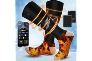 LYtech 7000mAh Chaussettes Chauffantes avec Télécommande APP Chaussette Chauffante Électrique pour Hommes Femmes, Calze Riscaldanti Lavables Chaussettes Électriques Chauffe Pieds pour Chasse Ski