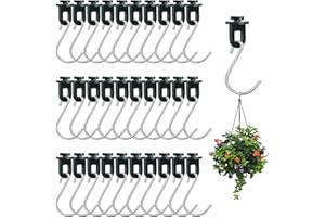 Aobuviou 30 Pcs Greenhouse Clips Plastic Green House Twist Clips with 30 Pcs S Hooks Greenhouse Accessories UK Greenhouse Fixing Clips for Greenhouse Insulation Netting Flower Pots Garden