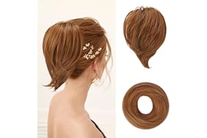 BARSDAR Chignon Coda di Cavallo Extension per Capelli, Elastico Posticcio per Capelli Chignon Dritto Corto Coda di Cavallo Bun Extension per Donna Ragazze