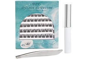 Proamate Cluster Lashes Individual Lashes DIY Eyelash Soft Natural Easy Fan Lash Individual False Lashes for Personal Use at Home (45 Clusters)