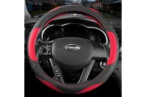 coofig Coprivolante per Auto, in Pelle PU Microfibra Universale 15 Pollici,Resistente,Adatto per Auto, Camion, SUV,Traspirante, Antiscivolo, per Uomini e Donne