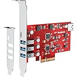Inateck RedComets U26 PCIe USB 3.2 Gen 2 Expansion Card with 4 USB-A and 1 USB-C Ports 16Gbps PCIe 5 Port Card. No External P