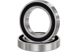 XiKe 2 unid. 6907-2RS Rodamiento de bolas 35x55x10mm Acero cromado, Pre-lubricado, Doble junta de goma, 6907RS Rodamientos rígidos de bolas sellados.