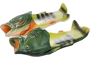 TUOJINRUIDA Chaussons unisexes drôles, poissons et homards, pour hommes ou femmes, pantoufles amusantes pour la maison à la plage, douche, heures de détente à la piscine, marche en plein air