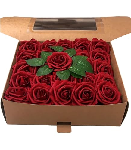WANGZAIZAI 25 rose artificiali in schiuma per matrimoni, bouquet da sposa, decorazione per la casa, colore: bianco