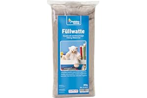 GLOREX Inspirations 0 2525 - Imbottitura in Cotone idrofilo Beige, 300 g, Materiale di riempimento Poliestere al 100%, con Una Maggiore resilienza, Privo Polvere, Lavabile, inodore e igienico.