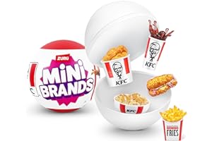 Mini Brands KFC® Serie 1 Mystery Capsule by ZURU Real Miniature KFC® Brand Collectible Toy, Capsules of 5 Mystery Miniature KFC® for Girls, Teens, Adults and Collectors