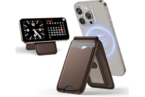 LULULOOK Cartera magnética,Compatible mag-Safe,Piel de Grano Completo Cartera magnética para Tarjetas,para iPhone Series 17/16/15/14/13/12,NO para 13/12 Mini,3 Soportes para Tarjetas(Marrón Oscuro)