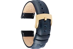 OTTOODY Leder Uhrenarmbänder 18mm 19mm 20mm 21mm 22mm Armband, Schnellverschluß Eleganten Leder Uhrenarmband für Herren und Damen, Hochwertige Ersatz Leder Armband für Uhr und Smartwatch