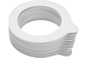 MÄSER Gothika 10 guarnizioni per barattoli di Conserve, Adatti per vasetti con Chiusura a Leva, di Dimensioni Standard, Senza plastificanti, caucciù, Bianco, 500 ml - 4,8 l, unità