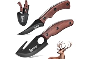 Japaknives Jagdmesser Aufbrechmesser,Jagdmesser Feststehende Klinge,Skinner Messer Jagd,Angelmesser Sehr Scharf,Survival Outdoor Messer,Geschenk für Männer