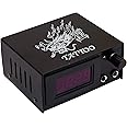 Ava Line Art Tattoos LCD Power Supply and Cord Source for Shader and Liner Machine Gun Metal Box for Tattoo Artists