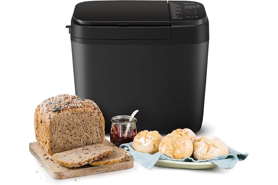 Panasonic SD-R2530 Automatic Bread maker, with Nuts Dispenser, 30 Programmes, 4 Gluten-Free Mode, Dual Temperature Sensors, 13 Hours Digital Timer, Black