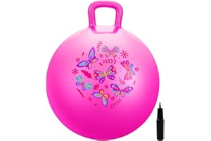 U&C Planet Ballon Sauteur 45 cm Ballon Sauteur Enfant 3-8 Ans Plastique PVC épais et résistant Jouet d'intérieur et extérieur